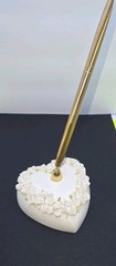Wedding Registry Pen Stand Holder With Pen Heart Draped W Roses