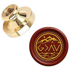 Christian Wax Seal Stamp Head 25mm Brass – Cross, Jesus Fish, God Bless