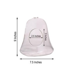 CLEAR 9″ tall Glass Bell Floating Terrarium Wedding Party Gifts Home Decorations
