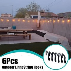 Outdoor String Light Hanger Hook Clip Bracket Mount Fastener for Garden Use