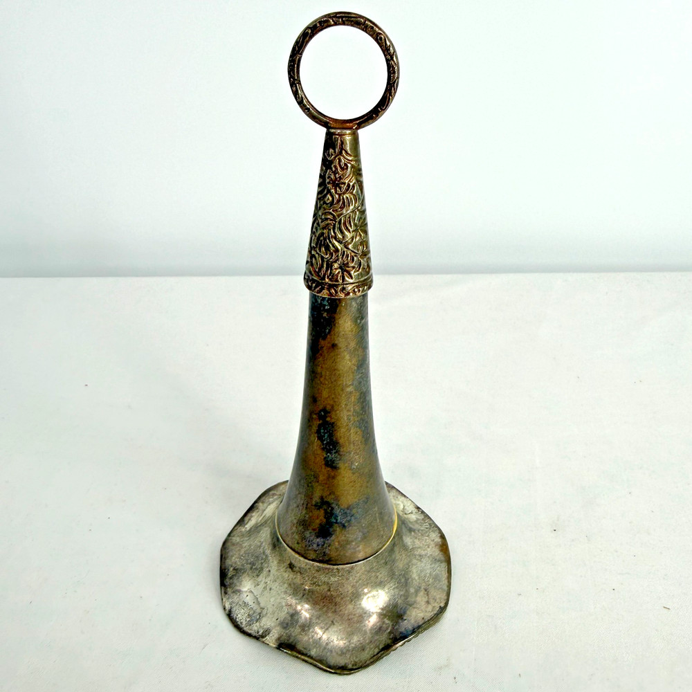 Vtg Silverplate Tussie Mussie Flower Holder Nosegay Bridal Wedding Bouquet 7.5”