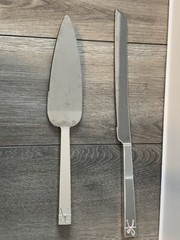 Vera Wang Wedgwood Love Knot Wedding Cake & Trowel Serving Set Bridal Engraved!