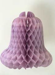 3 Pack Wedding Occasion 50cm Lilac Honeycomb Tissue Paper Bells Flame Retardant