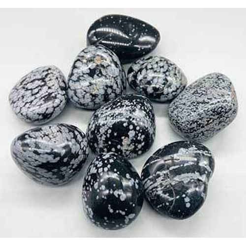 1 lb Snowfake Obsidian tumbled stones