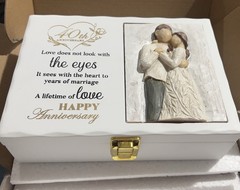 Nowizen 40th Wedding Anniversary Keepsake Box w/ 4×6 Photo Frame