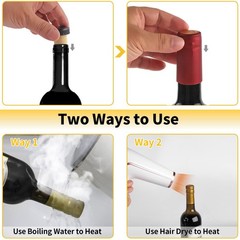 Wine Sealer for Bottles – 60 pcs PVC Heat Shrink Capsules and Corks