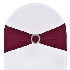 10pcs Stretch Spandex Chair Bows for Christmas Wedding Party Banquet Decorati…