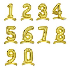27-Inch Gold NUMBER Mylar Foil Standing Balloons Party Birthday Decorations Sale