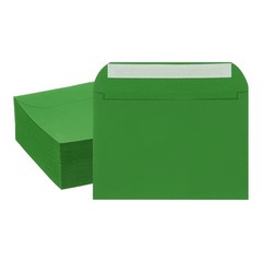 100pcs A7 Self Sealing Invitation Envelopes 7.8×5.5 Inch Light Dark Green