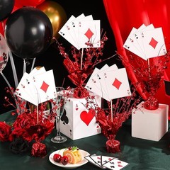 6 Pack Poker Metallic Foil Spray Centerpiece Star Table Decoration Burst Table