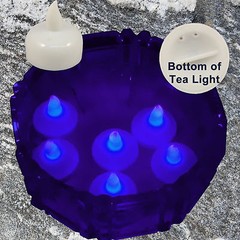 NEW 12 Purple Led Floating Candle Floral Tea Light for Wedding Centerpiece Decor