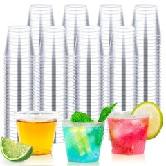 Shot Glasses, 500 Counts 1OZ. Disposable Plastic, Clear, Clear-1OZ-500Counts