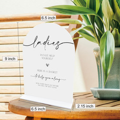 Acrylic Wedding Bathroom Favors Sign 6.5 X 9 Inch, Wedding Bathroom Basket Su…
