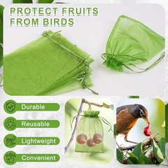50 Pack Organza Bags 5 x 7 Inch, Gift Bags Small 1 count (Pack of 50) Green