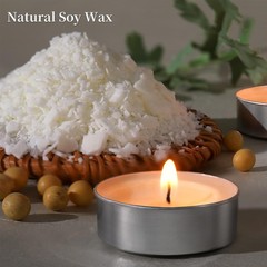 Soy Tea Lights Candles 50 Pack, 4 Hours Tealights Candles Bulk Unscented Smal…