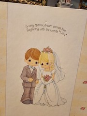 Vintage Precious Moments Wedding Album Hallmark Stories w/8 Sealed Pages 2001