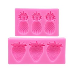 Summer Fruit Silicone Mold Strawberry Pineapple Shape Fondant Mold Cake Cupcake