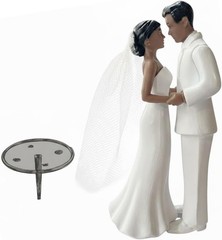 Romantic Wedding Bride & Groom Cake Topper Vintage Elegant Couple Figurine Decor