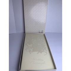 Vintage 1986 Hallmark Keepsake Wedding Photographs Album Floral Made in USA