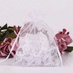 100Pcs White Drawstring Organza Gift Bags Wedding Party Favor Jewelry Pouches US