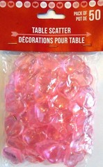 Valentine’s Acrylic 50 Heart Shape Gems Vase Filler Table Scatter ~Pink Set of 2