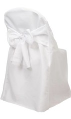 Uimoso 10PCS White Bow Folding Chair Cover for Birthday, Wedding Party, Dining