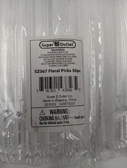 142- 9″ Plastic Straight Head Floral Picks Card Holders for Floral Arrangements