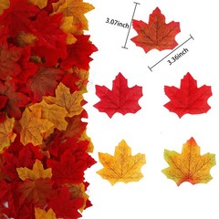 ATFL Fall Leaves,1100 Pcs Autumn Leaves Odorless, Artificial Maple Blades Dec…