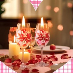 150 Pcs Valentine’s Day Heart Decor Vase Filler Red Pink White Love