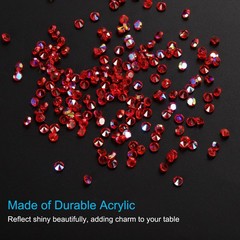 14000Pcs Acrylic Wedding Table Diamonds 3mm Crystals Gems Red AB