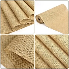 12 NATURAL Burlap Jute Hessian Table Runner Rustic Wedding Event Home Decoration