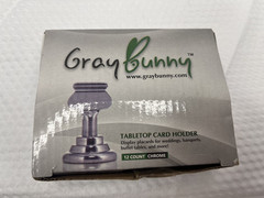Gray Bunny 14 Pieces Metal Table Number/Place Card Holders 1.7 Inches Chrome
