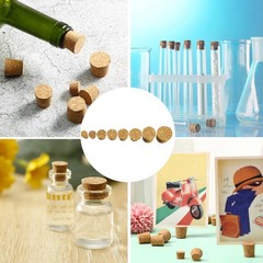 120 Pcs 8 Sizes Tapered Cork Stoppers Wooden Wine Bottle Stopper Natural Wood
