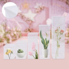 Modern 5x Transparent Acrylic Clear Flower Stand Box Display Rack Wedding Decor~