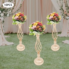 10Pcs Candle Holders Twist Flower Vase Arrangement Stand Decoration for Wedding