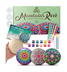 MoonGarden Mandala Rock Painting Kit – Mandala Dotting Tools Kit – … Fast Ship