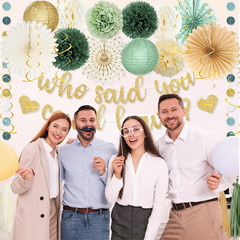Farewell Party Decorations Women Men, Gold Glitter Who Said You Could Leave Bann