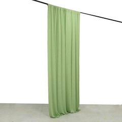 5 ft x 10 ft SAGE GREEN 4-Way Stretch Spandex Divider Backdrop Curtain Wedding