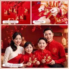 ThxToms 36pcs Red Envelopes Chinese New Year,Red Large(36pcs), Gold 2026