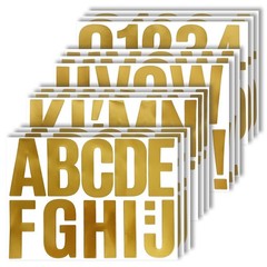 Large Letter Number Sticker,4 Inch Gold Alphabet Stickers Self Adhesive. | Vi…