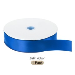 100 Yard Satin Ribbon Double Sided Grosgrain Silk Ribbon, 1.5″/Blue