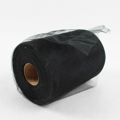Lot of 5 Rolls Black Tulle Partially Used Craft Material