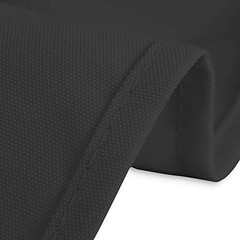 LinenTablecloth 54-Inch Square Polyester Tablecloth 13″ x 9″ (Square) Black