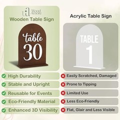 Wedding Table Numbers 1-30, Wooden Table Numbers For Wedding Reception