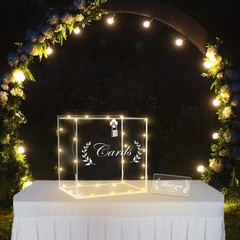 Clear Card Boxes with Lock – Gift Card Box Money Box Holder for Reception Ann…