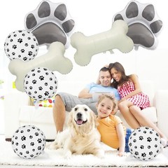 8 Pcs Dog Balloons 30 Inch Bone Foil Balloons Paw Print Balloon Dog Birthday …