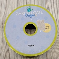 Garden Gate Designs Ribbon Craft Green Gingham Check 1.5in x 12ft Spring Picnic