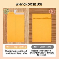 Joyberg 6×9 Envelopes Self Seal, Yellow 6x9in,