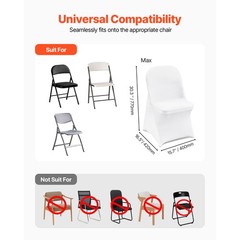 Uimoso 30PCS White Stretch Spandex Chair Covers for Events and Gatherings
