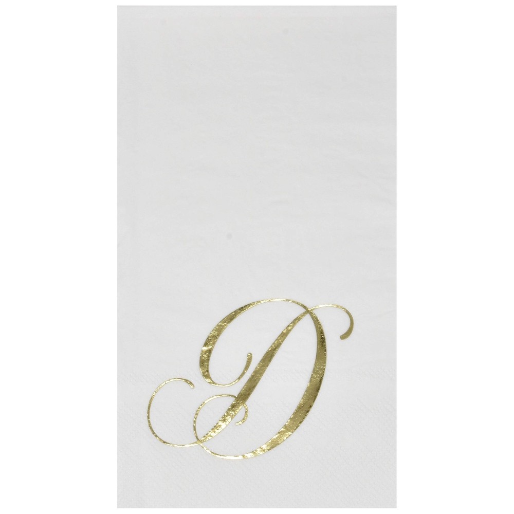 D Monogram Guest Napkins 100 Pack Initial Letter Personalized Napkins Paper D…